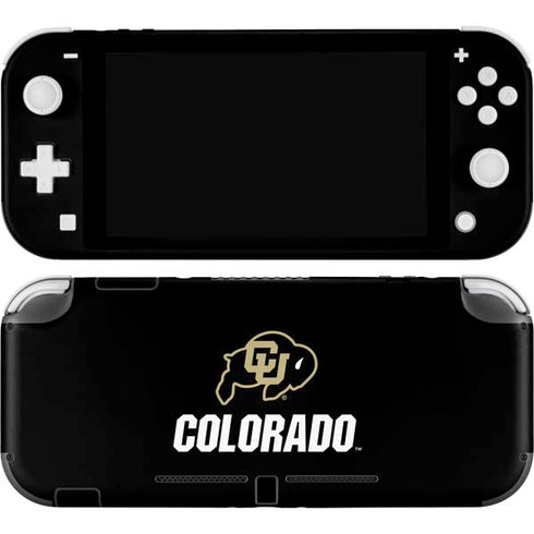 University of Colorado CU Logo on Black Nintendo Switch Lite Skin
